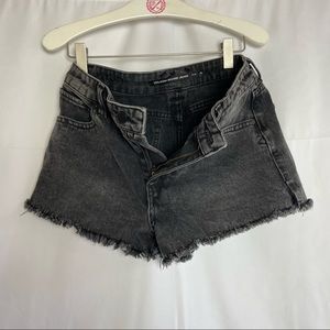 Volcom distressed jean shorts